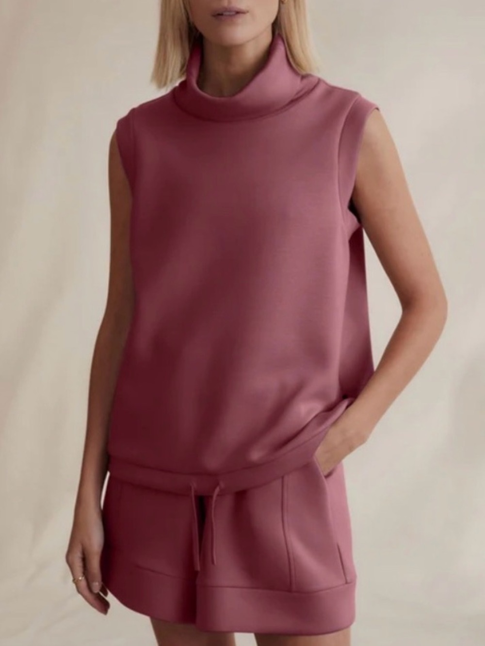 VARLEY Leigh high neck sleeveless top